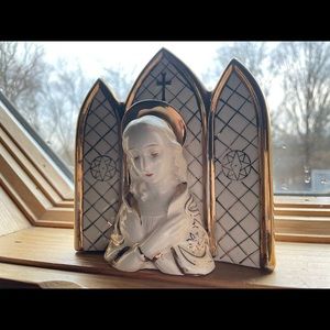 Rare Blessed Mother Mary Lefton Planter